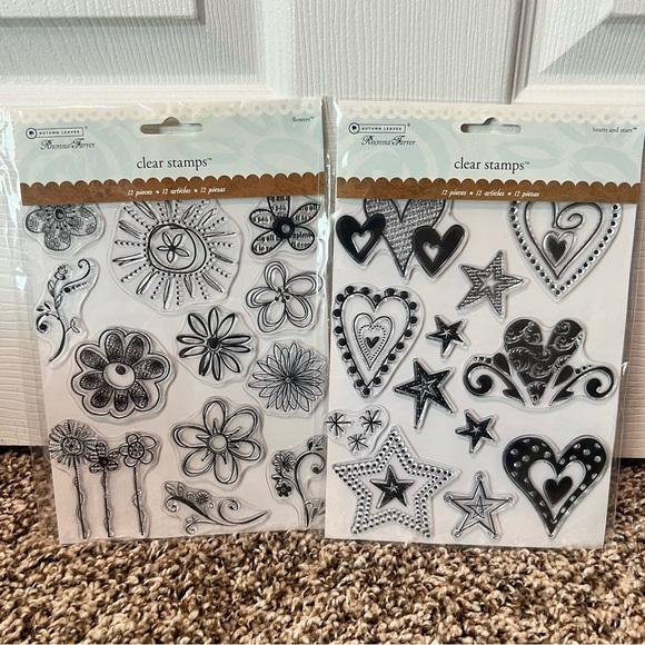 Clear Stamps Flowers and Heart & Stars - Picture 1 of 3